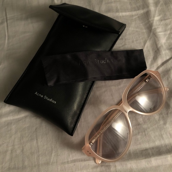 Acne Studios Pink/Grey Aviator Sunglasses - Picture 2 of 6